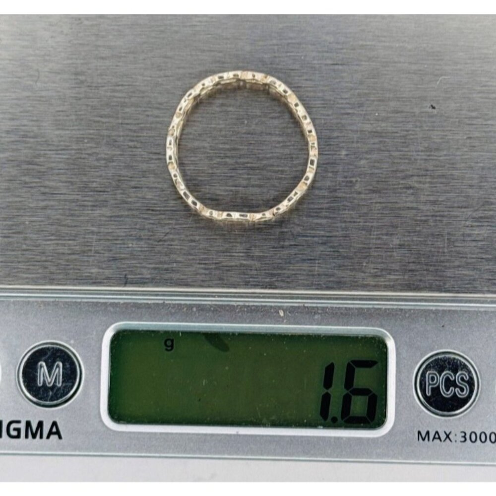 Sterling Silver 925 Open Heart Band Ring, Size 9.25, 925 Estate Jewelry - Picture 7 of 8